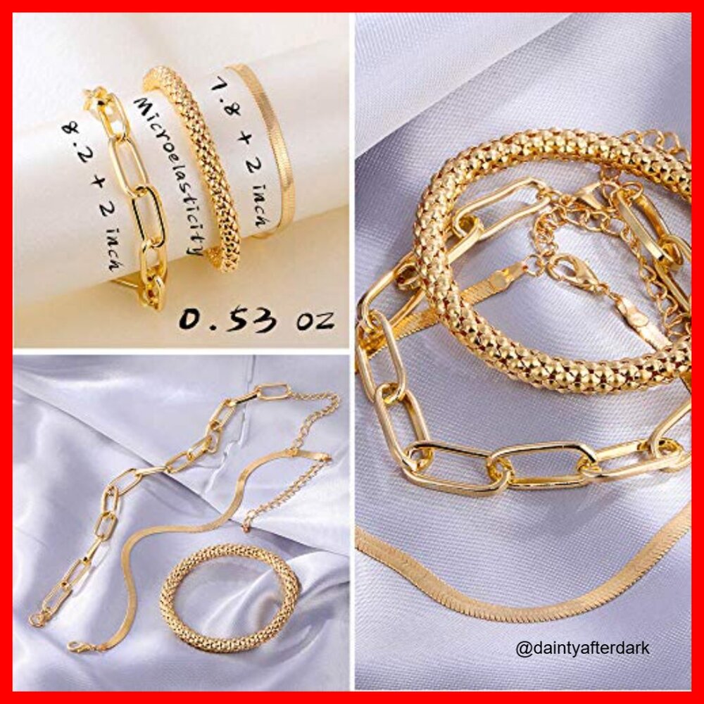 14k Gold Plated Adjustable Stackable Cuff Bracele… - image 3